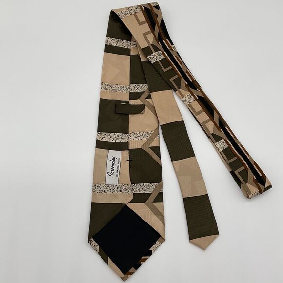 Bachrach Silk Mens Neck Tie‎ Abstract USA Made Martin Wong Screenplay Lot of 2 - Picture 3 of 10